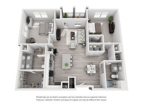 2Bed 2Bath-A at Capital Creek at Heritage Apartments,Wake Forest, NC 27587